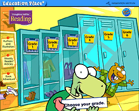 Figure 1—Houghton Mifflin Reading 2005 grade selection menu page